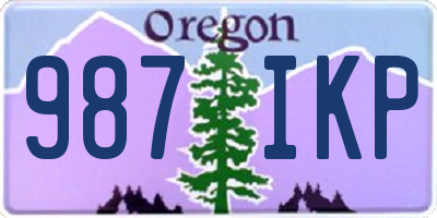 OR license plate 987IKP