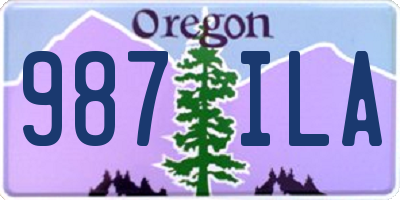 OR license plate 987ILA