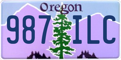 OR license plate 987ILC