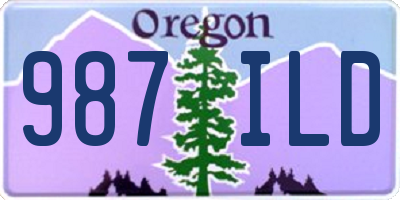 OR license plate 987ILD