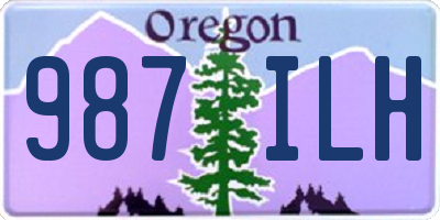 OR license plate 987ILH