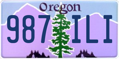OR license plate 987ILI