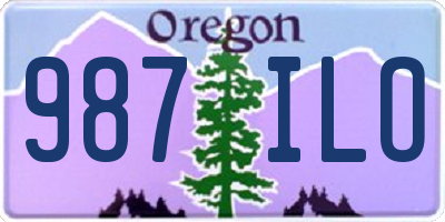 OR license plate 987ILO