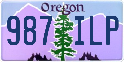 OR license plate 987ILP