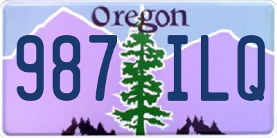 OR license plate 987ILQ
