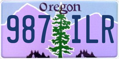 OR license plate 987ILR