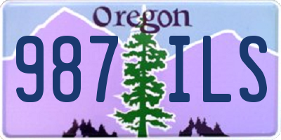 OR license plate 987ILS