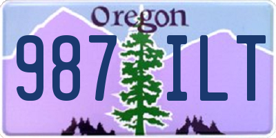 OR license plate 987ILT