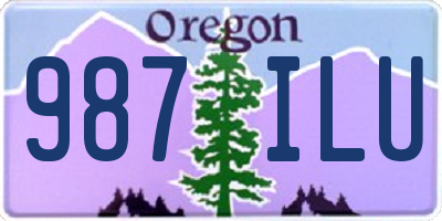 OR license plate 987ILU