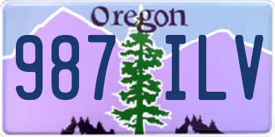 OR license plate 987ILV