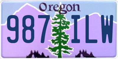 OR license plate 987ILW