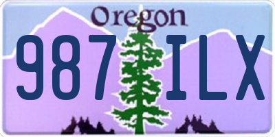 OR license plate 987ILX