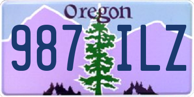 OR license plate 987ILZ