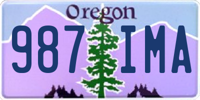 OR license plate 987IMA