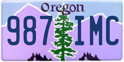 OR license plate 987IMC
