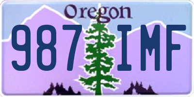 OR license plate 987IMF