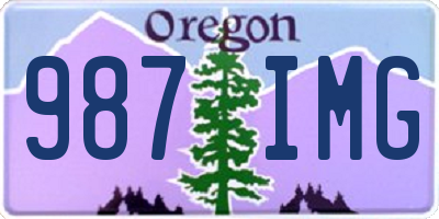 OR license plate 987IMG