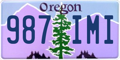 OR license plate 987IMI