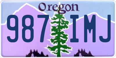 OR license plate 987IMJ