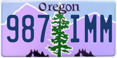 OR license plate 987IMM