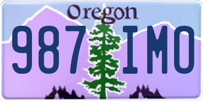 OR license plate 987IMO