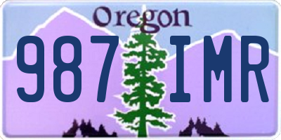 OR license plate 987IMR