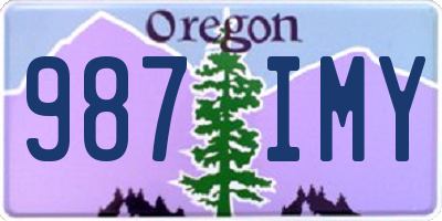 OR license plate 987IMY