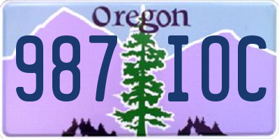 OR license plate 987IOC