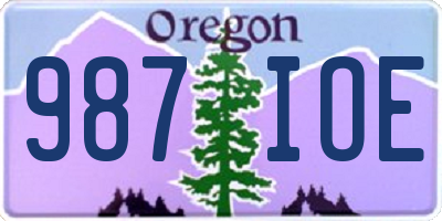 OR license plate 987IOE