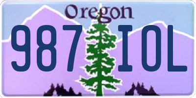OR license plate 987IOL