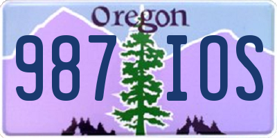 OR license plate 987IOS