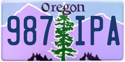 OR license plate 987IPA
