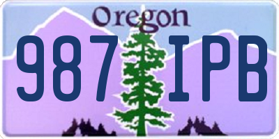 OR license plate 987IPB