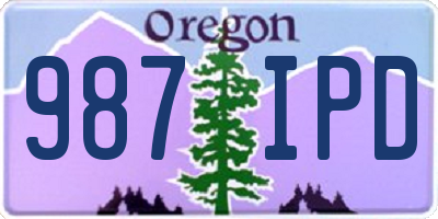 OR license plate 987IPD