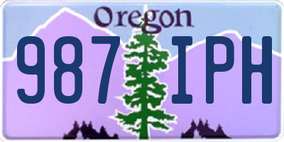 OR license plate 987IPH