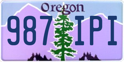 OR license plate 987IPI