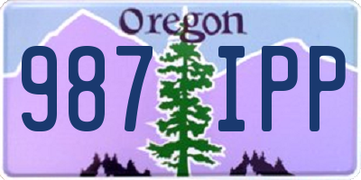 OR license plate 987IPP