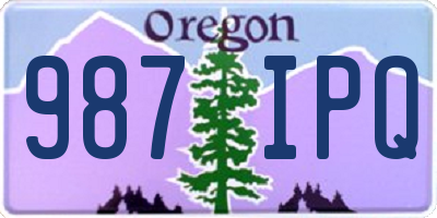 OR license plate 987IPQ