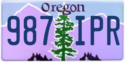 OR license plate 987IPR