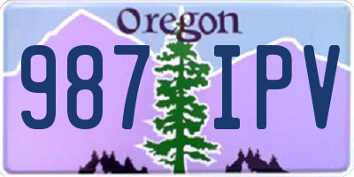 OR license plate 987IPV