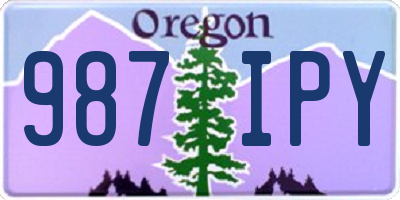 OR license plate 987IPY