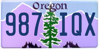 OR license plate 987IQX