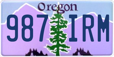 OR license plate 987IRM