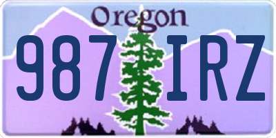 OR license plate 987IRZ