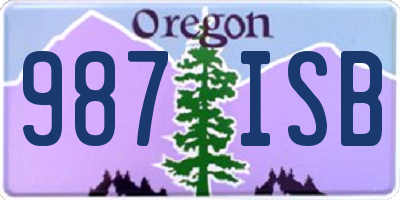 OR license plate 987ISB