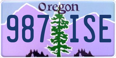 OR license plate 987ISE