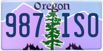 OR license plate 987ISO