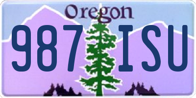 OR license plate 987ISU