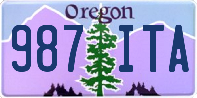 OR license plate 987ITA