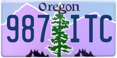 OR license plate 987ITC